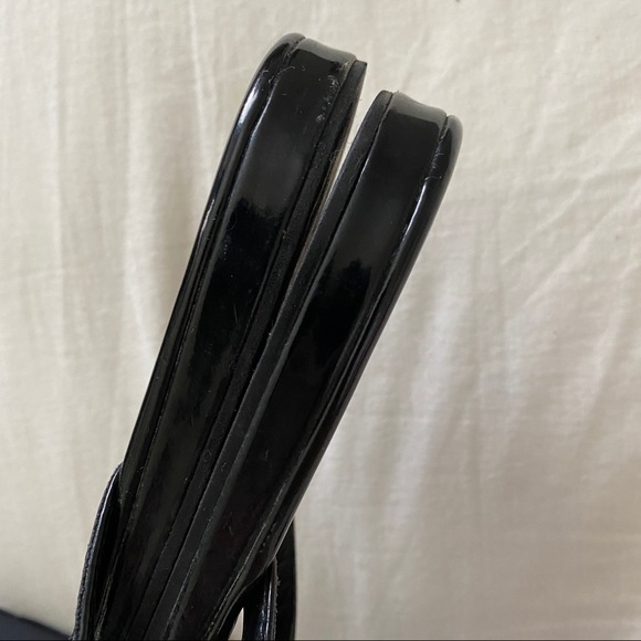 CHICO’S Black Women’s 9 Glossy Flip Flop Sandals - Picture 9 of 10